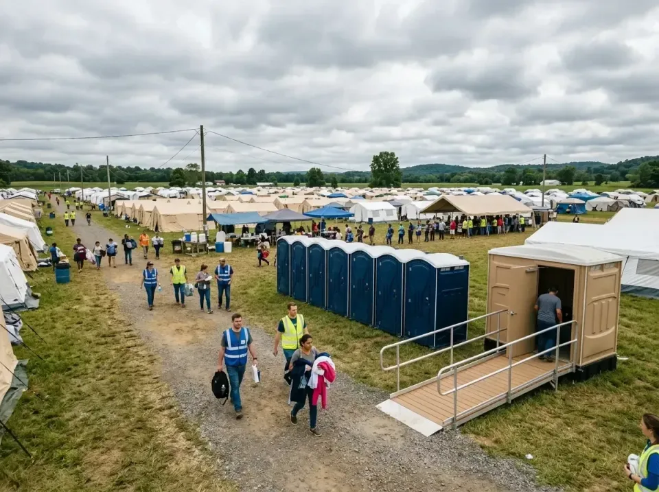 disaster-relief-camp-restrooms-010 — frequently asked questions, Dumpster & Portable Bathrooms Rental in Le Roy, IL